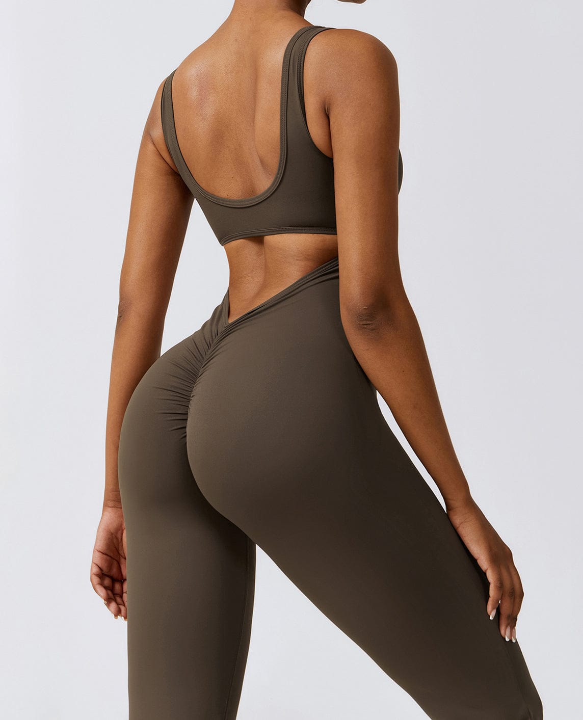 Fitliz Long Gym Jumpsuit S / Coffee Comfortable Long Jumpsuit